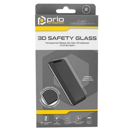 prio 3D Displayschutzglas für Samsung S9 Plus schwarz