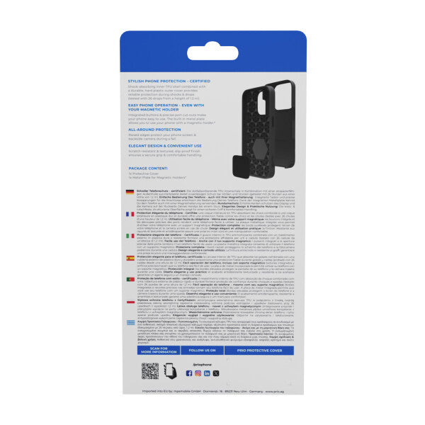 prio Schutzhülle für iPhone 16 Pro Max (6,9 Zoll) schwarz
