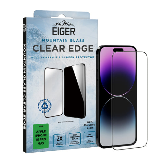 Eiger Mountain Glass Clear Edge für Apple iPhone 15 Pro Max