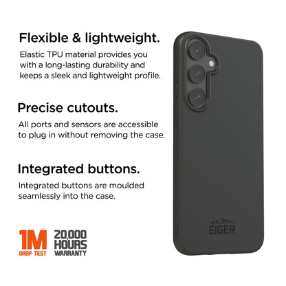 Eiger Grip Case für Samsung Galaxy S23 FE - schwarz