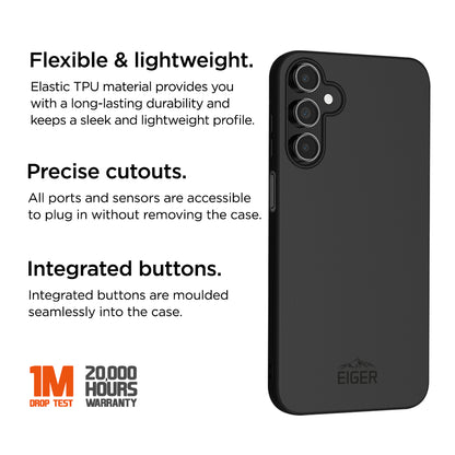 Eiger Grip Case für Samsung Galaxy A15 - schwarz