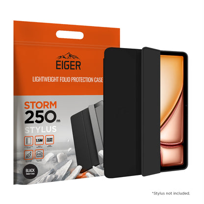 Eiger Storm 250m Stylus Hülle für iPad Air 13 (2024 / 2025) / iPad Pro 12.9 (2018 / 2020 / 2021 / 2022) - schwarz
