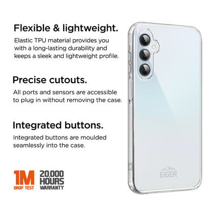 Eiger Grip Case für Samsung Galaxy A16 - transparent