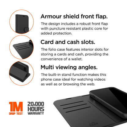 Eiger North Folio Case für Samsung Galaxy S25 Ultra - schwarz