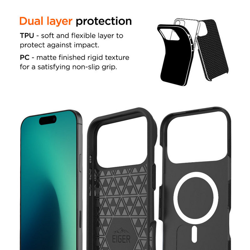 Eiger North Case MagSafe GRS iPhone 17 Pro Max schwarz