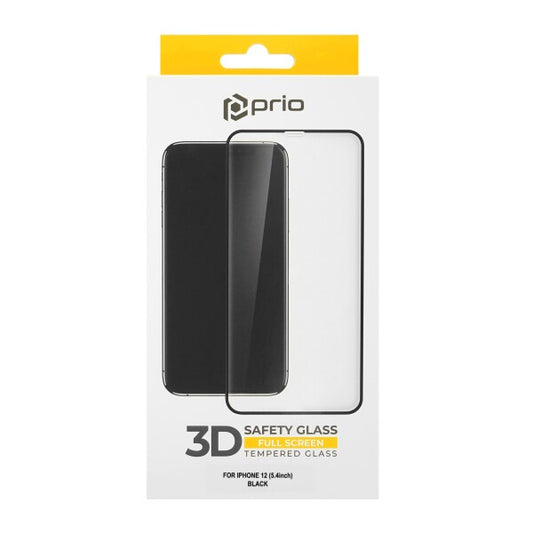 prio 3D Displayschutzglas für iPhone 12 mini schwarz