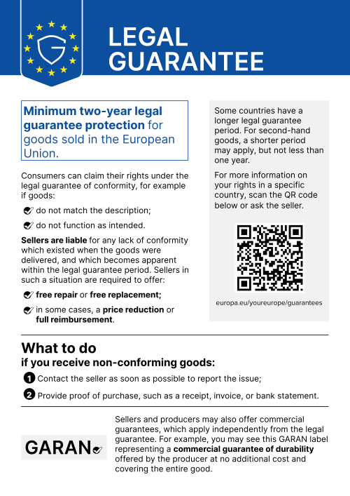 Official EU Warranty Label