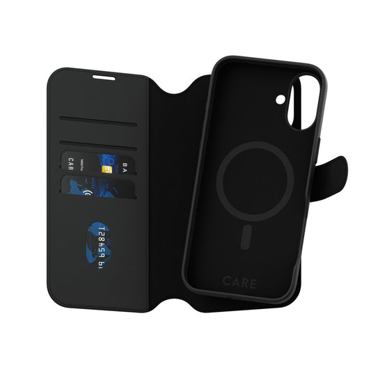 PanzerGlass CARE Tango Wallet Case MagSafe iPhone 16 Plus schw