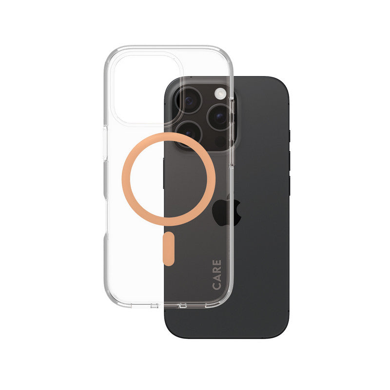 PanzerGlass CARE Flagship Colors iPhone 16 Pro peachy