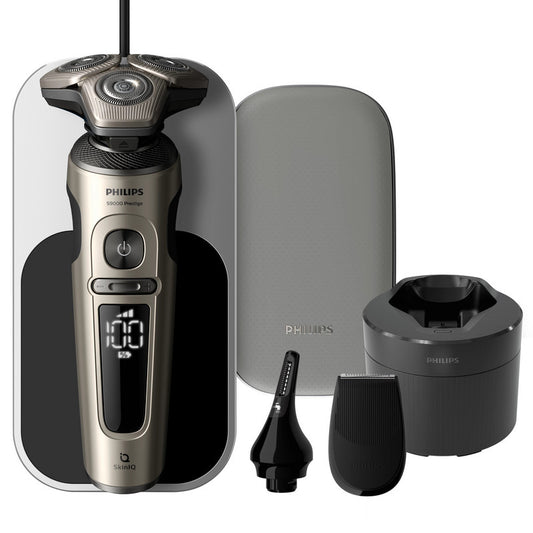 Philips Shaver S9000 Prestige SP9883/36 Elektrischer Nass- und Trockenrasierer mit SkinIQ