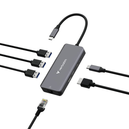 Verbatim USB-C Essentials Multi- Port Hub 6 Port mit RJ45