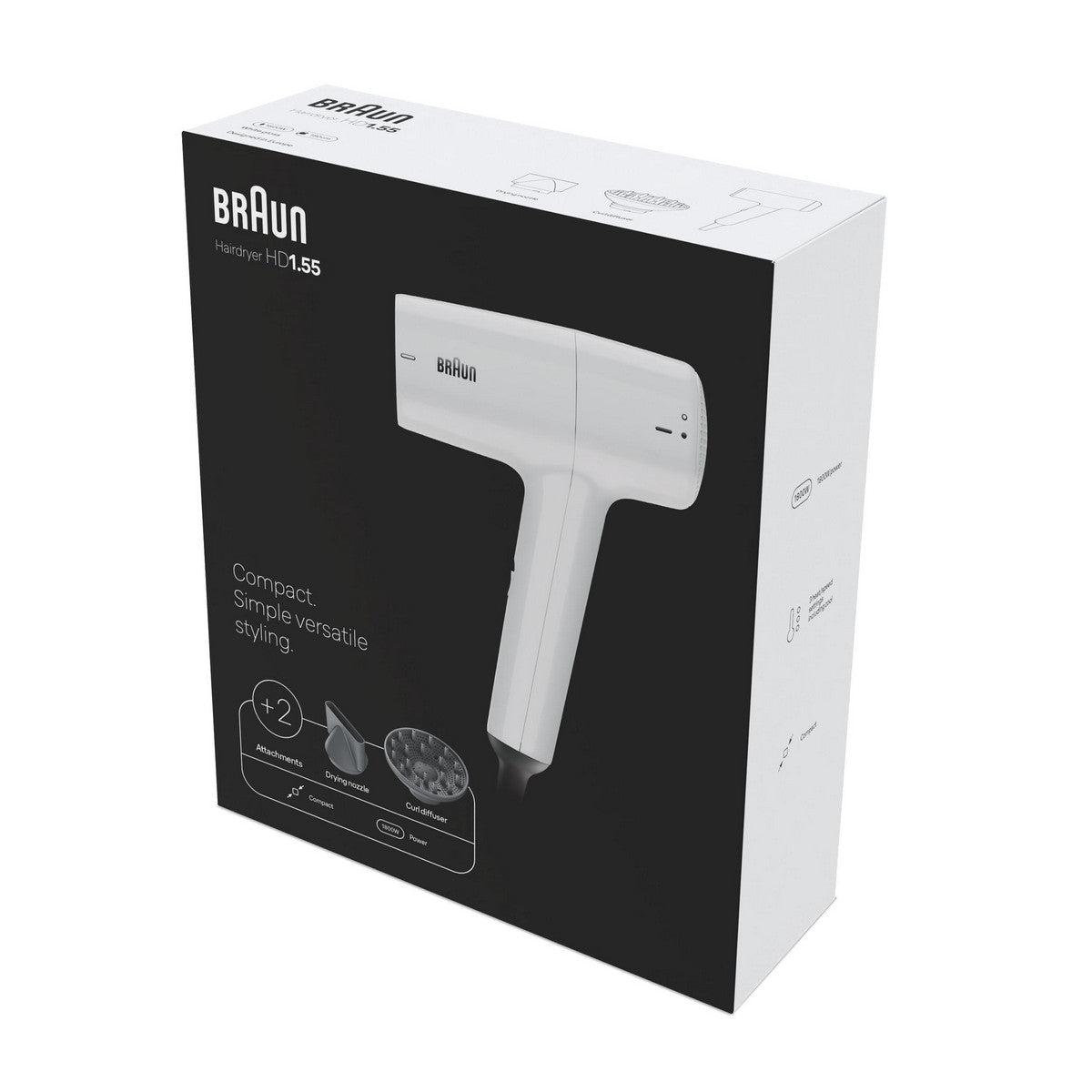 Braun HD1.55 Haartrockner 1800 W Weiß - trend - shop.deals