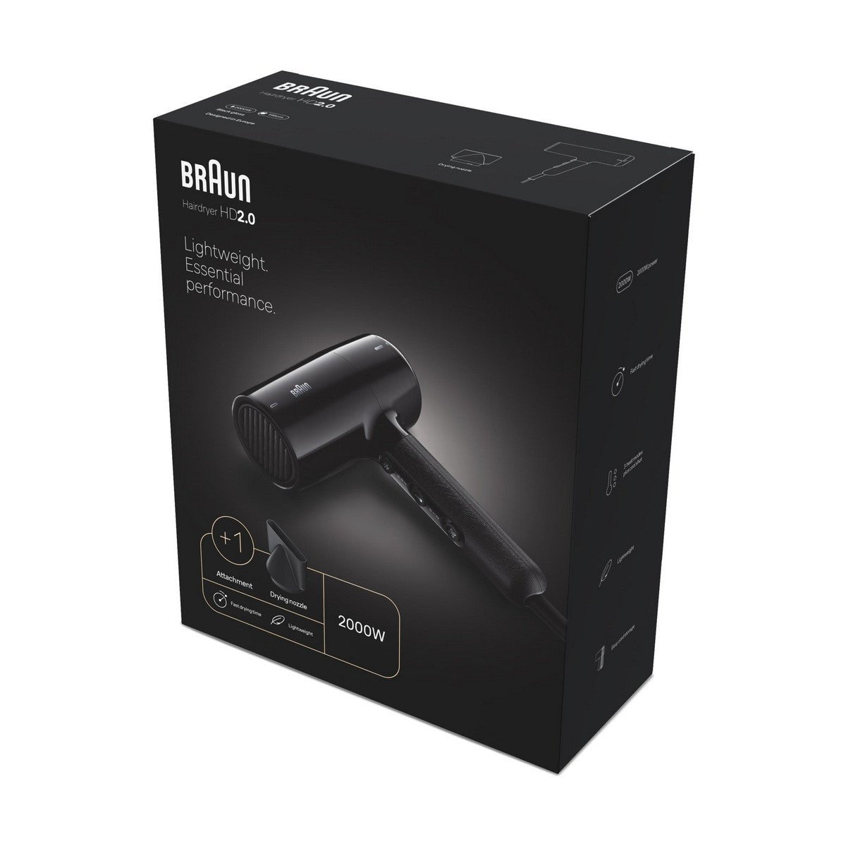 Braun HD2.0 Haartrockner 2000 W Schwarz - trend - shop.deals