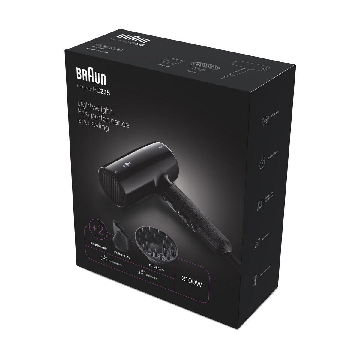 Braun HD2.15 Haartrockner 2100 W Schwarz - trend - shop.deals