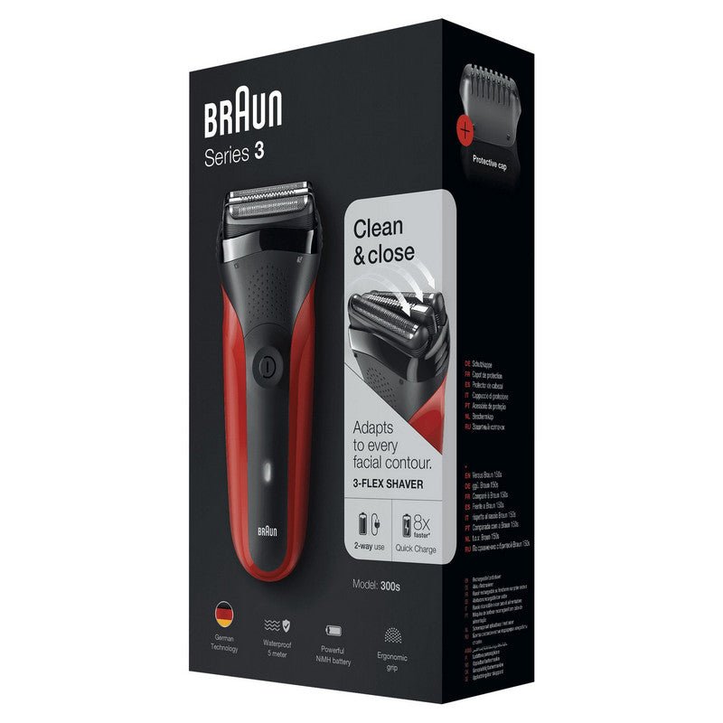 Braun Series 3 300s Herrenrasierer rot - trend - shop.deals