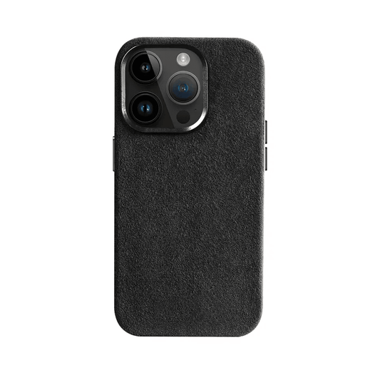 Cyoo Mikrofaserstoff Hülle (ähnlich Alcantara) iPhone 16 Pro Max Schwarz - trend - shop.deals