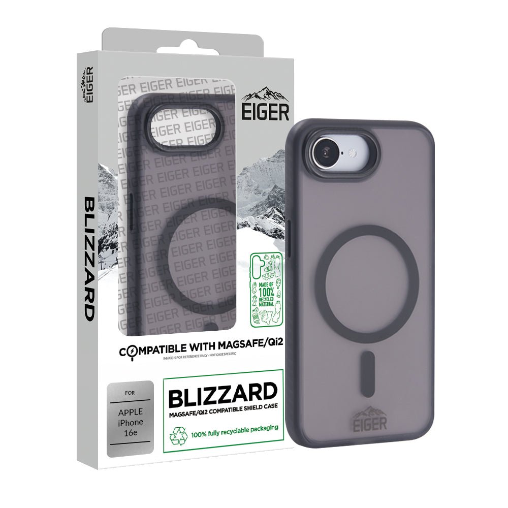 Eiger Blizzard MagSafe Case GRS für Apple iPhone 16e - schwarz - trend - shop.deals