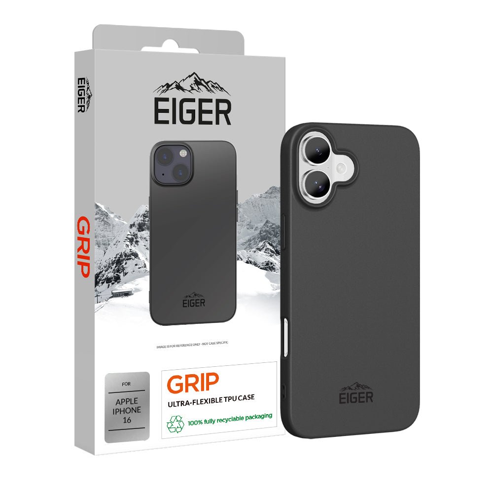 Eiger Grip Case für Apple iPhone 16 - schwarz - trend - shop.deals