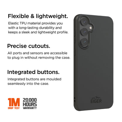 Eiger Grip Case für Samsung Galaxy S24 FE - schwarz - trend - shop.deals