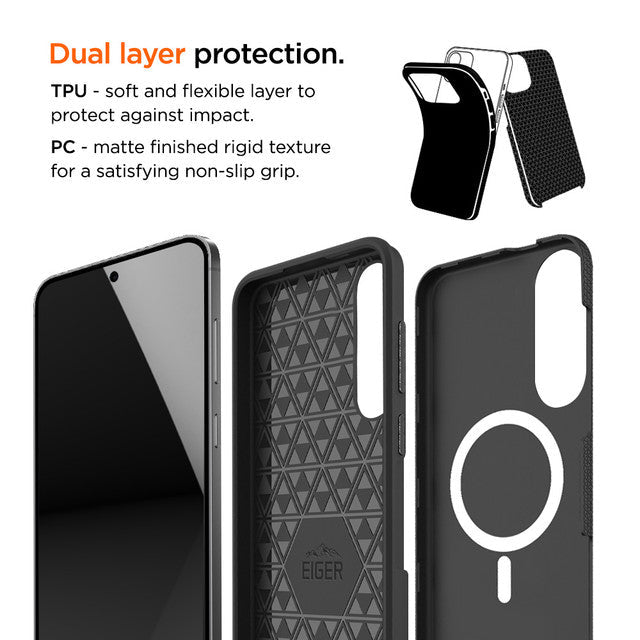 Eiger GRS North Magsafe Case für Samsung Galaxy S25 Edge in Schwarz - trend - shop.deals