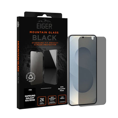 Eiger Mountain Black Privacy Displayschutzfolie für Samsung Galaxy S25 Edge - trend - shop.deals