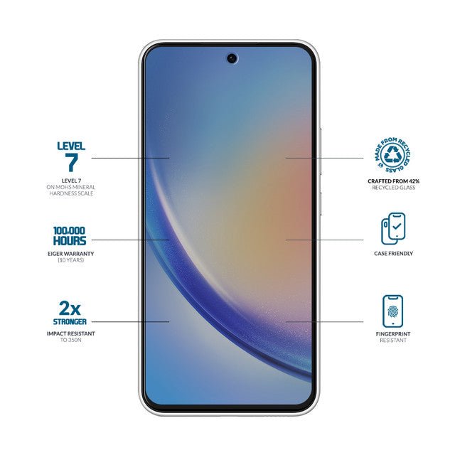Eiger Mountain Glass CLEAR Displayschutzfolie für Samsung A35 / A55 - trend - shop.deals