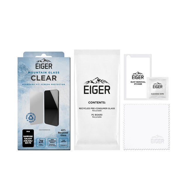 Eiger Mountain Glass CLEAR Displayschutzfolie für Samsung A36 / A56 / S24 FE - trend - shop.deals