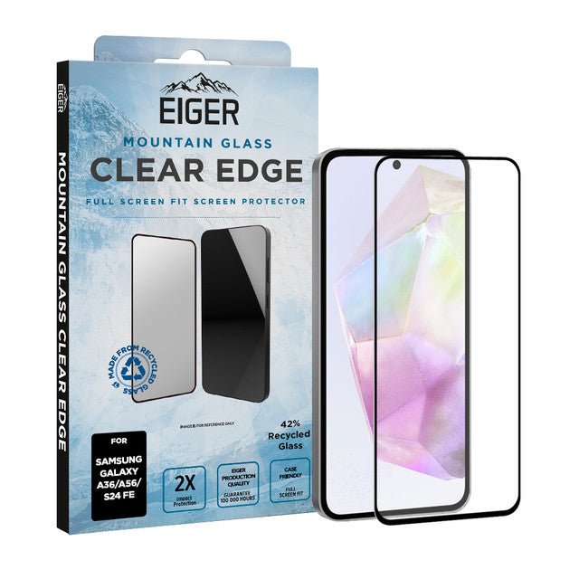 Eiger Mountain Glass CLEAR EDGE Displayschutzfolie für Samsung A36 / A56 / S24 FE - trend - shop.deals