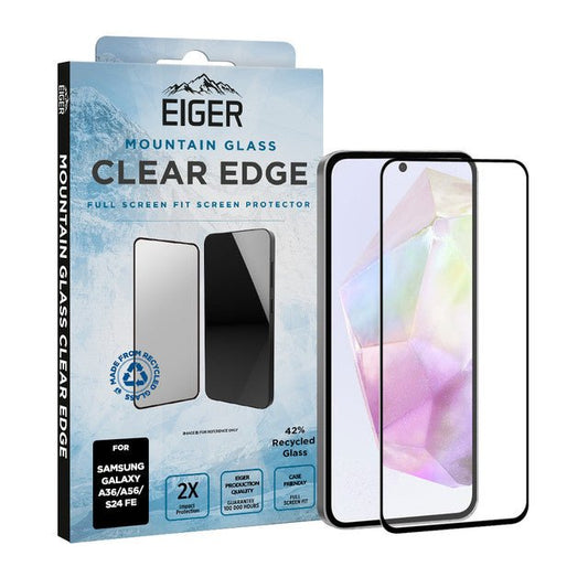 Eiger Mountain Glass CLEAR EDGE Displayschutzfolie für Samsung A36 / A56 / S24 FE - trend - shop.deals