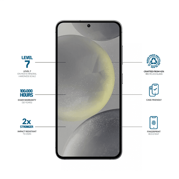 Eiger Mountain Glass CLEAR EDGE Displayschutzfolie für Samsung Galaxy S24 FE - trend - shop.deals