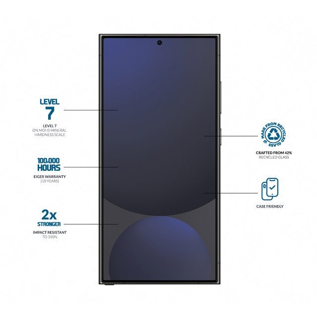 Eiger Mountain Glass CLEAR EDGE Displayschutzfolie für Samsung S25 Ultra - trend - shop.deals