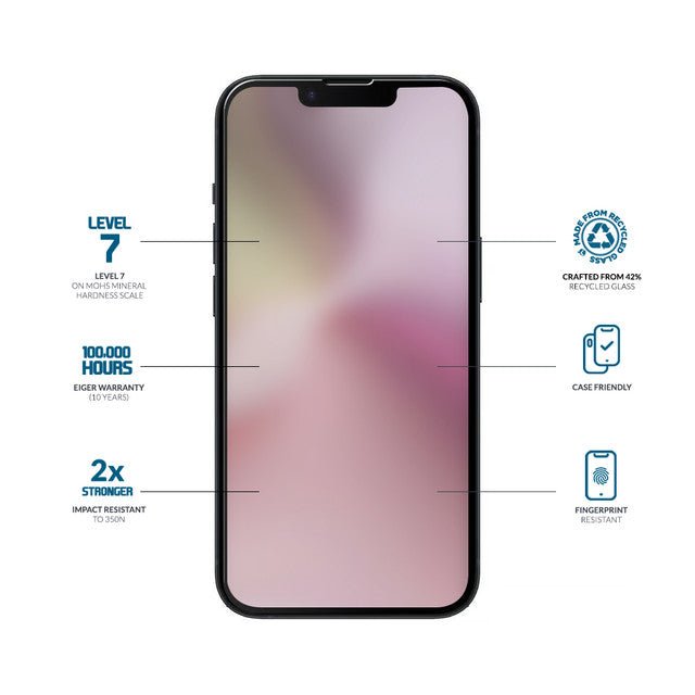 Eiger Mountain Glass CLEAR Screen Protector for iPhone 16e/ 14/ 13 - trend - shop.deals
