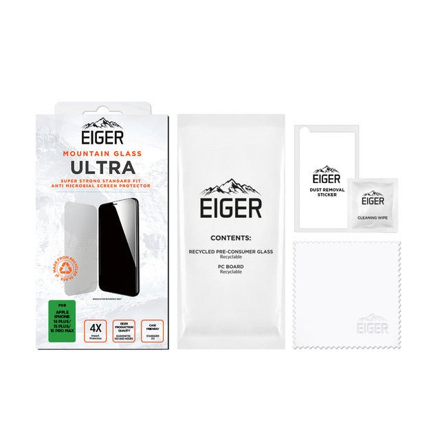 Eiger Mountain Glass Ultra Displayschutz für iPhone 16 Plus/ 15 Plus/15 Pro Max - trend - shop.deals