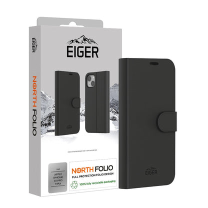 Eiger North Folio Case für Apple iPhone 16 Pro Max - schwarz - trend - shop.deals