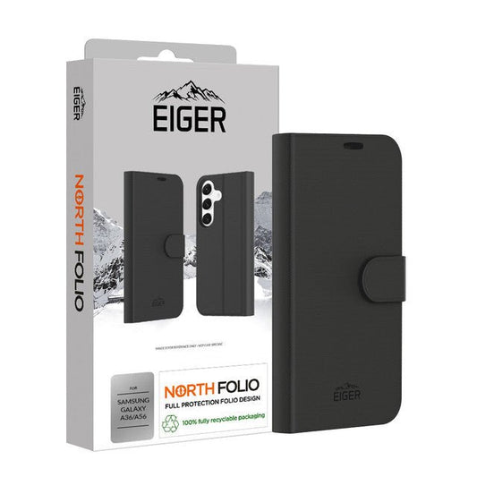 Eiger North Folio Case für Samsung Galaxy A36 / A56 in Schwarz - trend - shop.deals