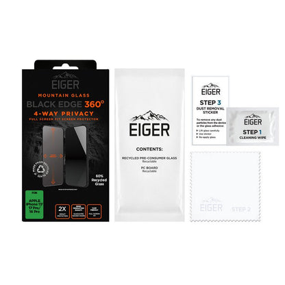 Eiger SP Black Privacy EDGE360 iPhone 17 / 17 Pro / 16 Pro - trend - shop.deals