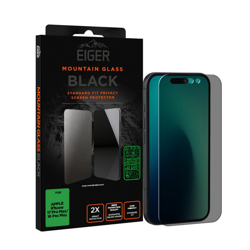 Eiger SP Mountain Black Privacy iPhone 17 Pro Max / 16 Pro Max - trend - shop.deals