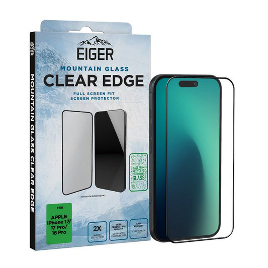 Eiger SP Mountain Glass Clear Edge iPhone 17 / 17 Pro / 16 Pro - trend - shop.deals