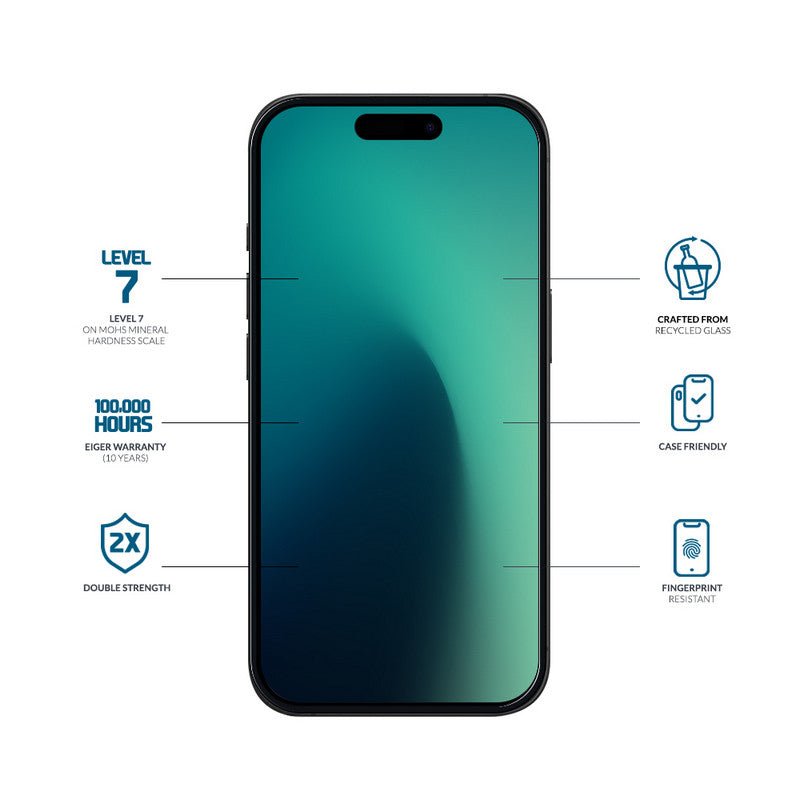 Eiger SP Mountain Glass Clear Edge iPhone 17 Pro Max / 16 Pro Max - trend - shop.deals
