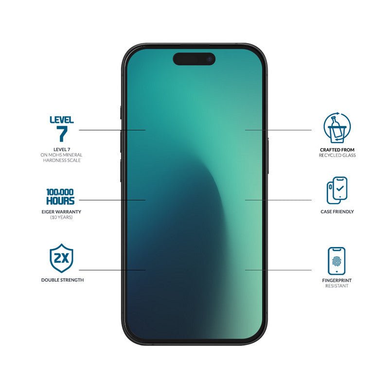 Eiger SP Mountain Glass Clear iPhone 17 / 17 Pro / 16 Pro - trend - shop.deals