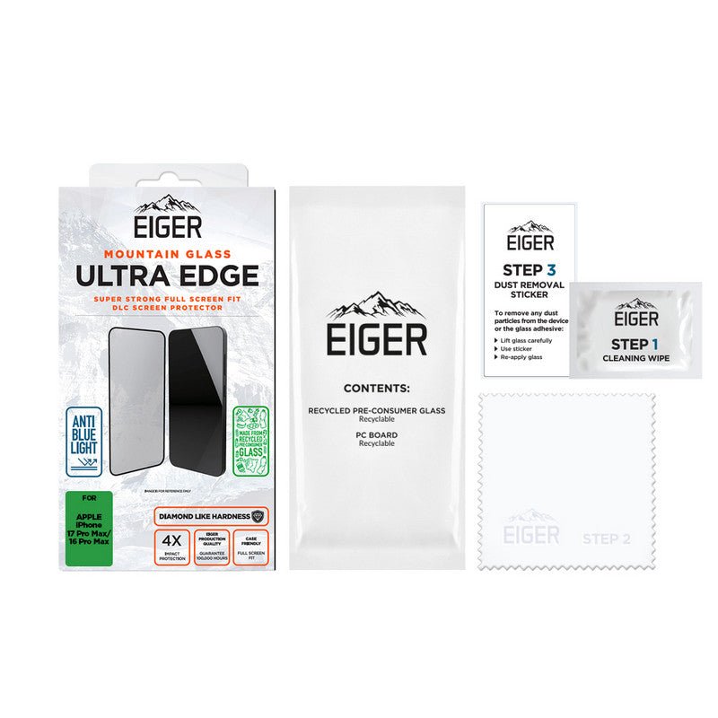 Eiger SP Mountain Glass Ultra Edge iPhone 17 Pro Max, 16 Pro Max - trend - shop.deals
