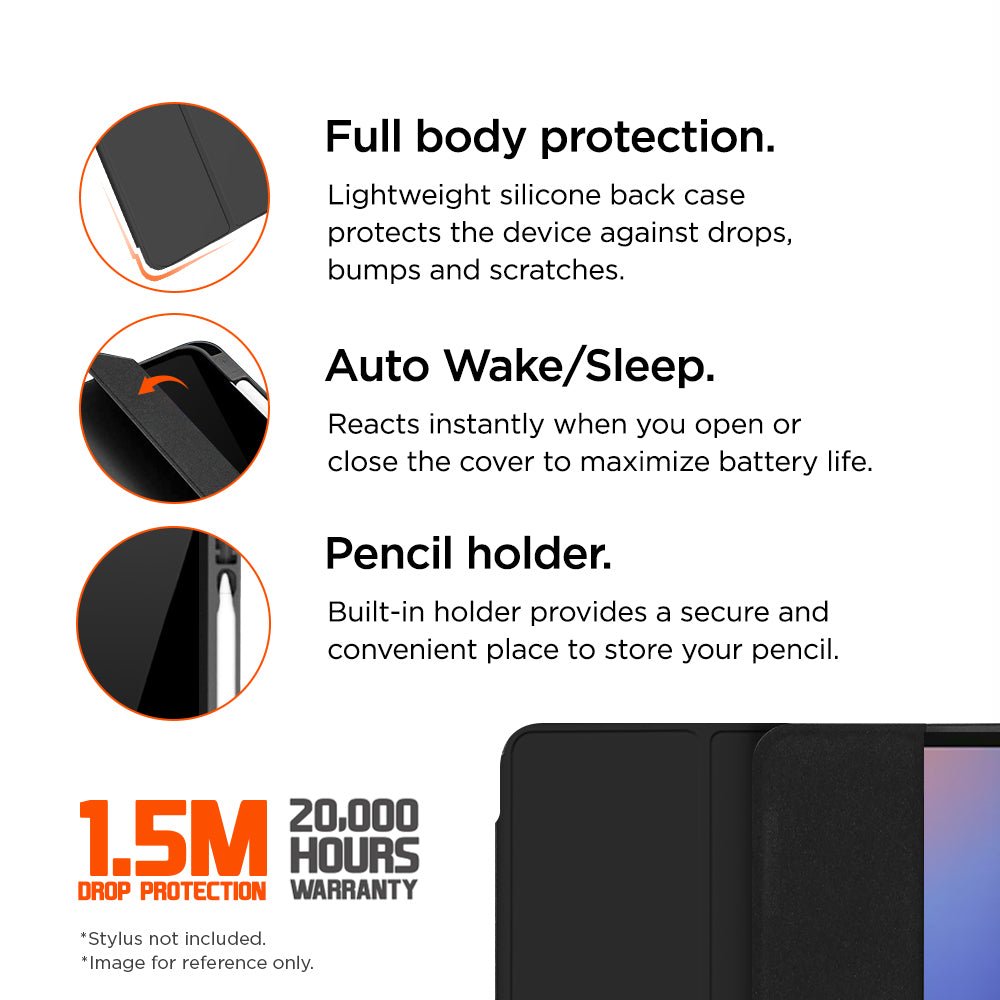 Eiger Storm 250m Stylus Hülle für Galaxy Tab S10 FE+ - schwarz - trend - shop.deals