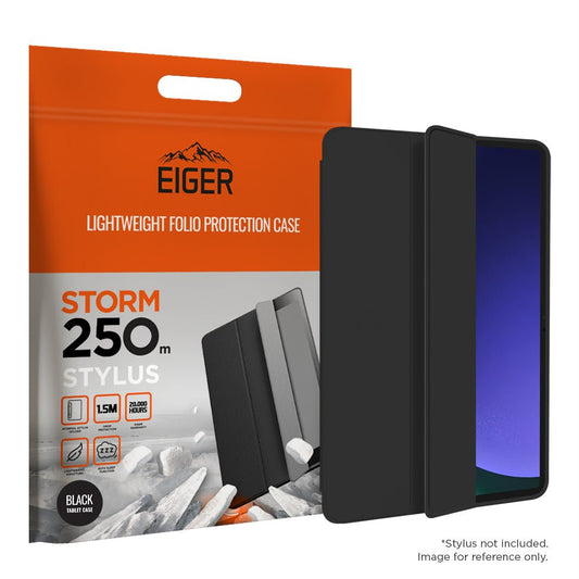 Eiger Storm 250m Stylus Hülle für Galaxy Tab S9 / S9 FE - schwarz - trend - shop.deals