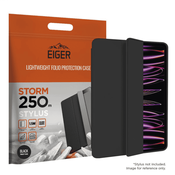 Eiger Storm 250m Stylus Hülle für iPad Pro 12.9 (2018 / 2020 / 2021 / 2022) - schwarz - trend - shop.deals