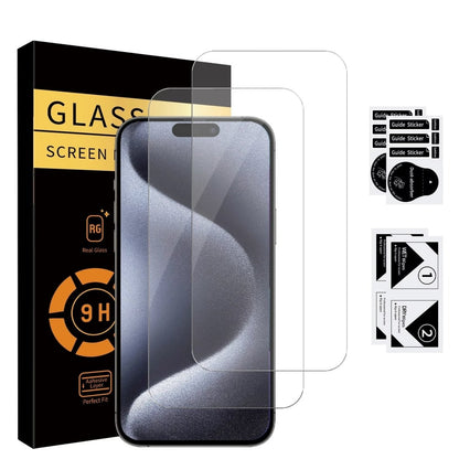 Handy Display Schutzglas - 2 Stück - 9H - passend für iPhone 15 - trend - shop.deals