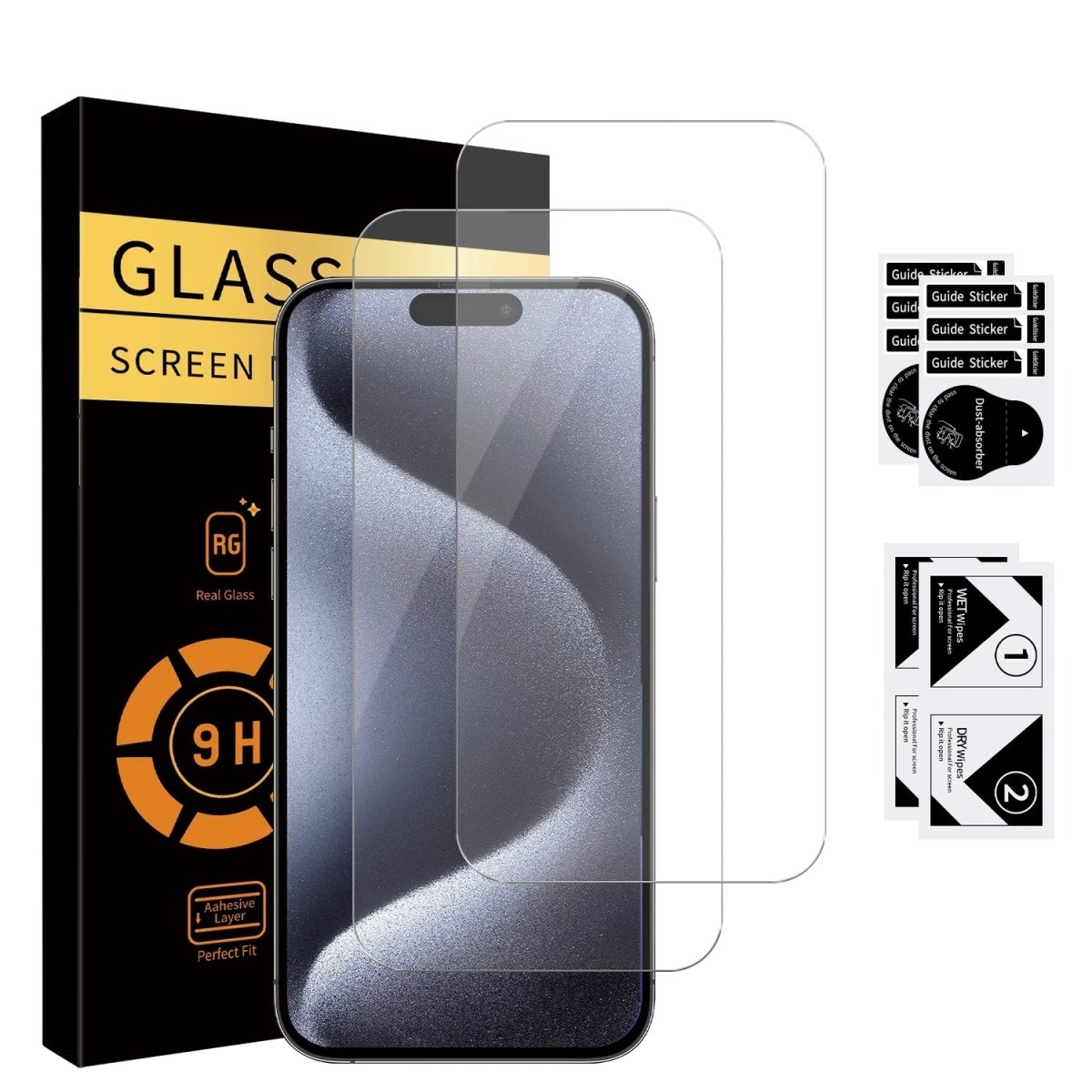 Handy Display Schutzglas - 2 Stück - 9H - passend für iPhone 16 Pro Max - trend - shop.deals