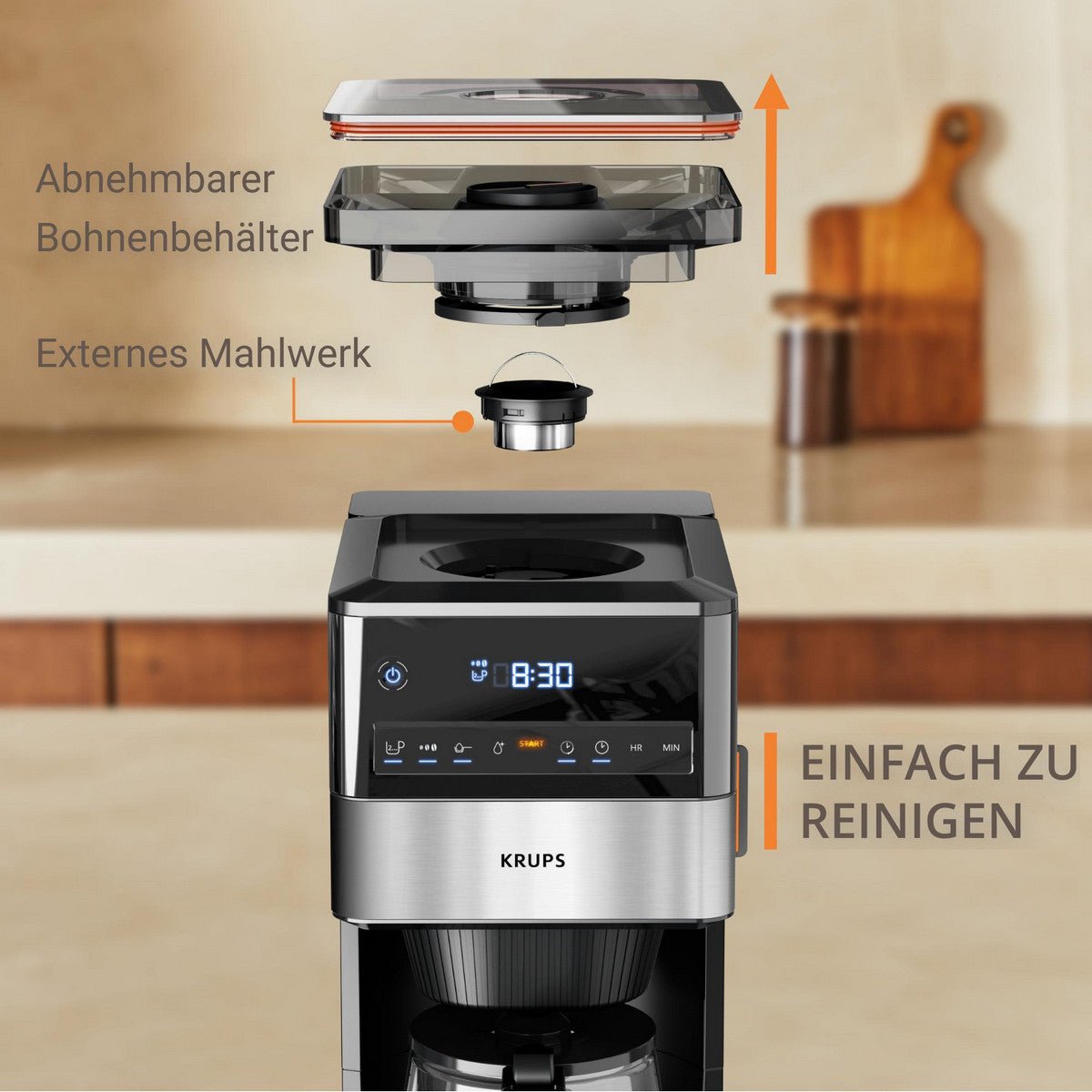 Krups Filterkaffeemaschine KM 8428 Grind Aroma XL - trend - shop.deals