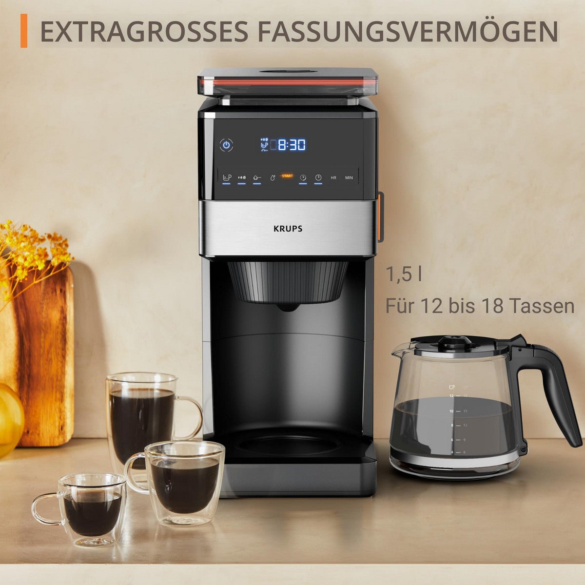 Krups Filterkaffeemaschine KM 8428 Grind Aroma XL - trend - shop.deals