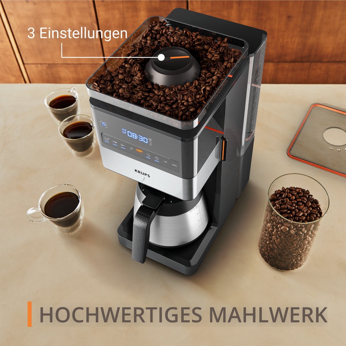 Krups Filterkaffeemaschine KT 8428 Grind Aroma XL Thermo - trend - shop.deals