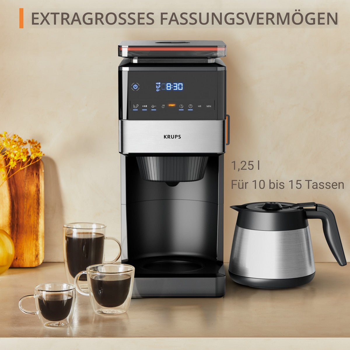 Krups Filterkaffeemaschine KT 8428 Grind Aroma XL Thermo - trend - shop.deals